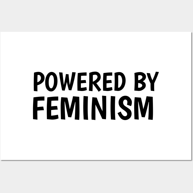 powered by feminism (white) Wall Art by juinwonderland 41